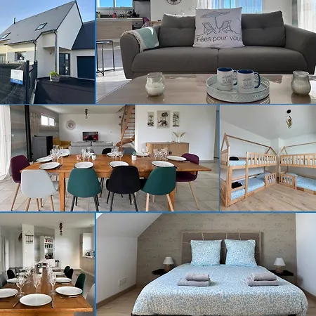 Les Voiles, Maison Bien Equipee 10 P 2 Sdb Spacieuse Lumineuse Avec Jardin Clos, Garage, Terrasse, Parking A 950 M De La D'asnelles Et Tous Commerces, Pres De Bayeux Et Arromanches Holiday home Asnelles